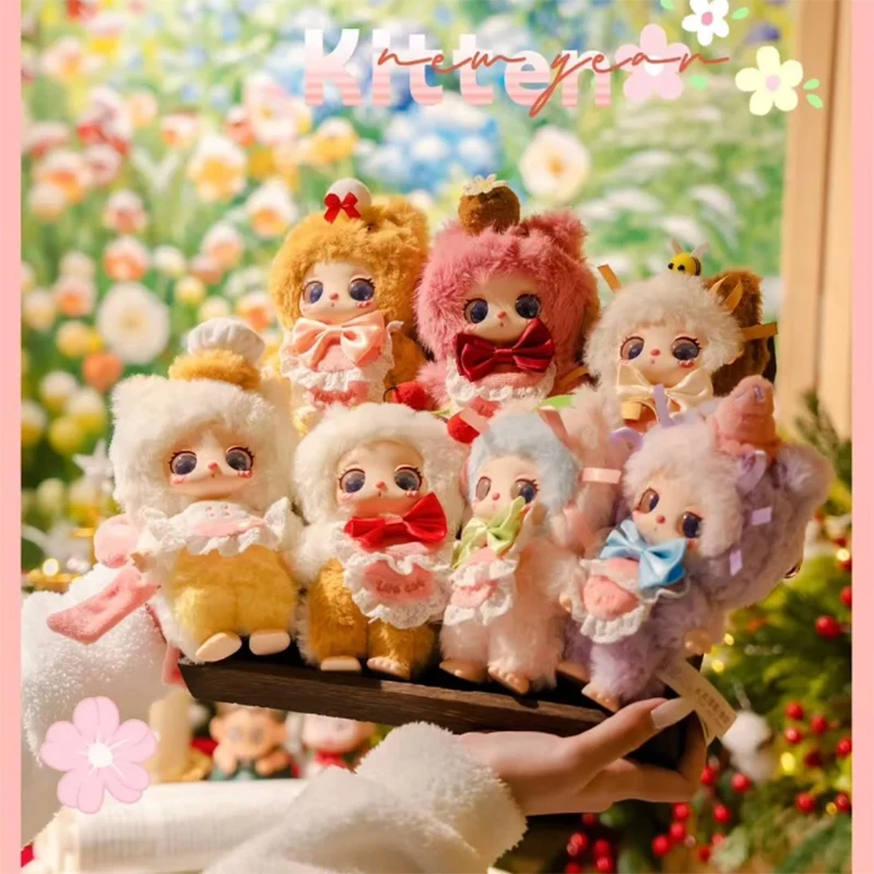 

Liila V4 Chef Kitten Series Surprise Blind Box Plush Toy Room Decoration Desktop Ornaments Pendent Collectibles Gift