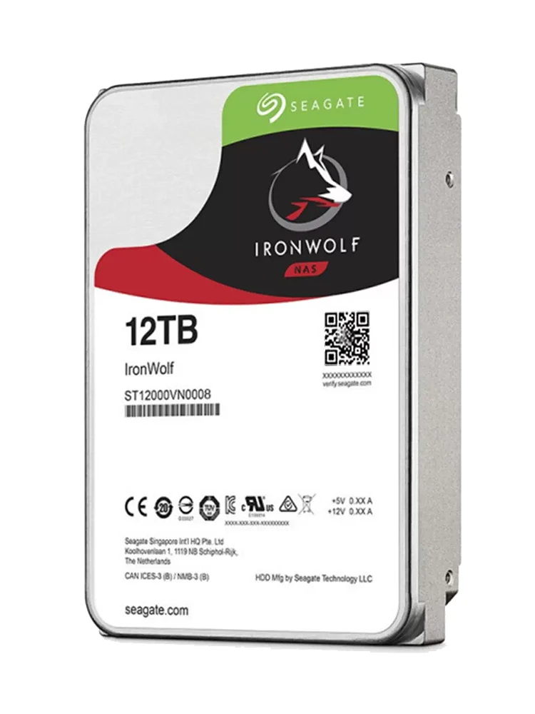 Для Seagate IronWolf 12TB NAS внутренний жесткий диск 7200 дюйма SATA RPM (ST12000VN0008) Новый