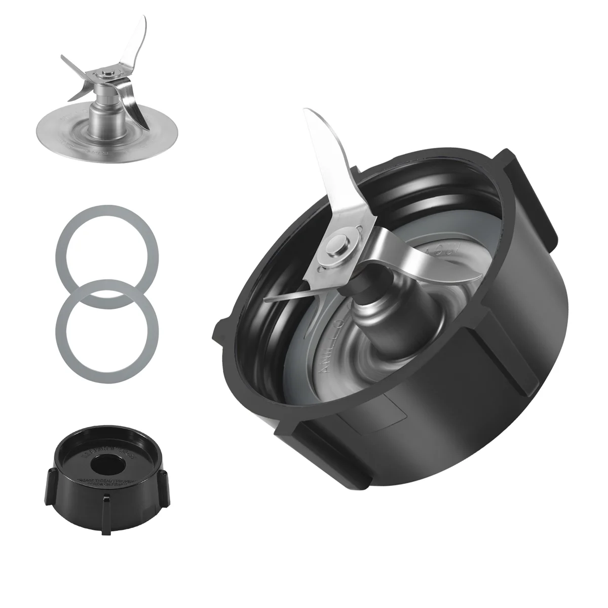 Substituição Blades Assembly para Oster Osterizer Blender, 4 Ponto Blades Fusão, 2 Piece Rubber Seal Junta, 4961