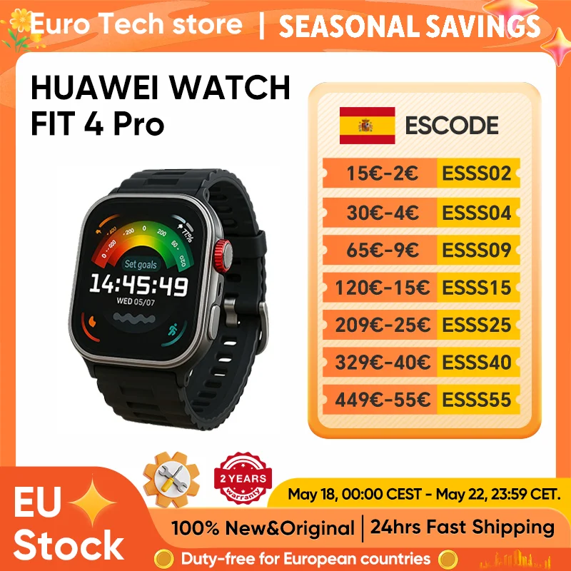 Reloj inteligente HUAWEI WATCH FIT 4 Pro original, llamada Bluetooth, HarmonyOS, pantalla a color AMOLED de 1,82… — oferta en AliExpress