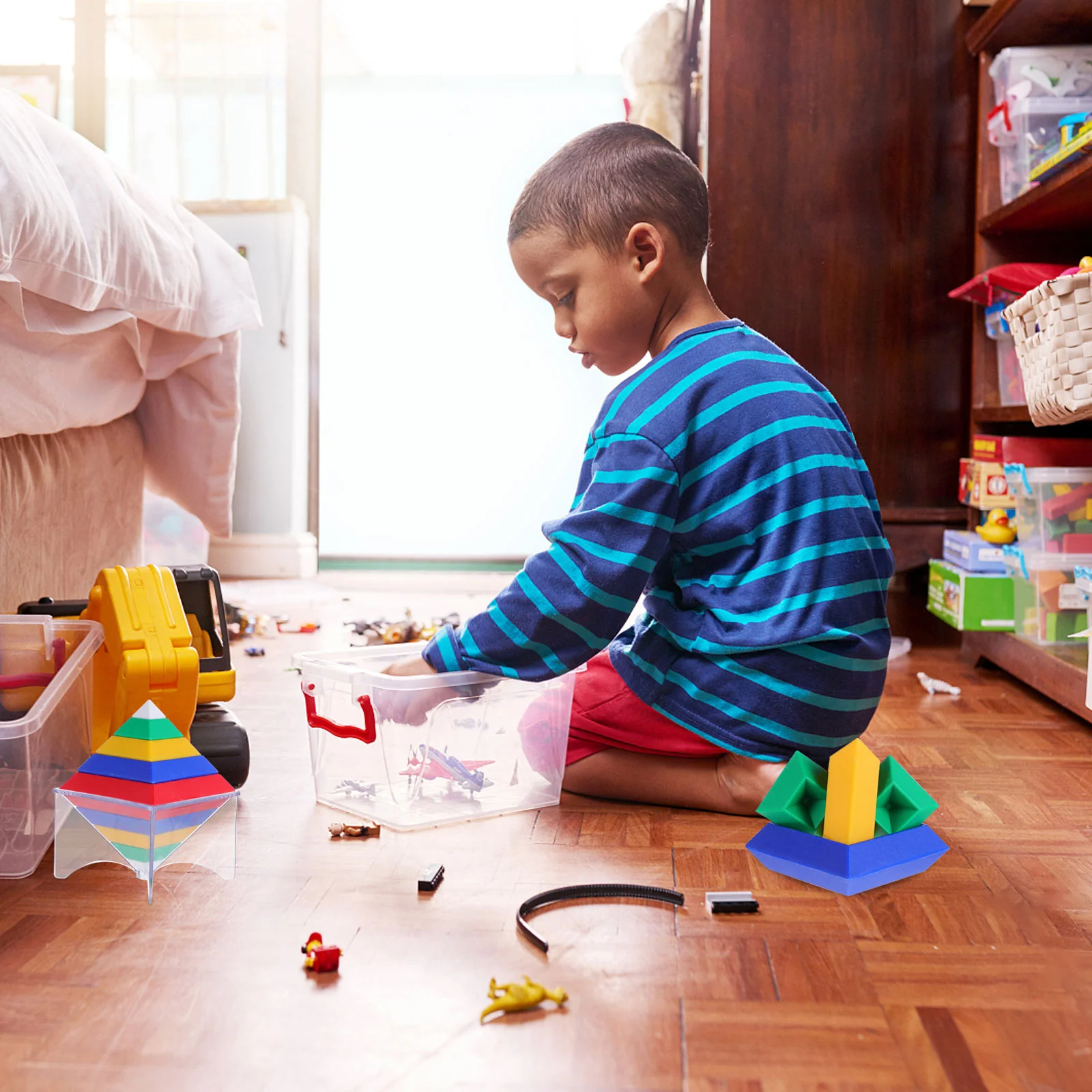 Blocs en bois pour enfants, jouets empilables, blocs de construction intéressants, éducation précoce, jeux éducatifs, Sports de sagesse