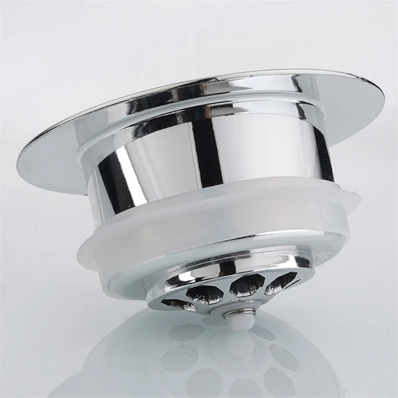 Lavello con filtro da cucina 3 in 1 Pop-Up ABS filtro per lavello in acciaio inossidabile cestello di scarico blocco di arresto tappo a prova di perdite con nucleo rimbalzante