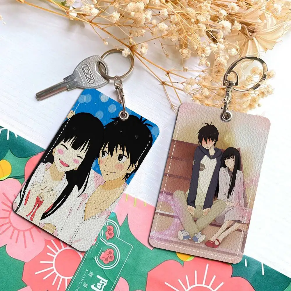 Kimi Ni Todoke Anime Style PU Access Card Holder With Keychain - Executive Protection For Bank Card,Subway, Bus Card Case