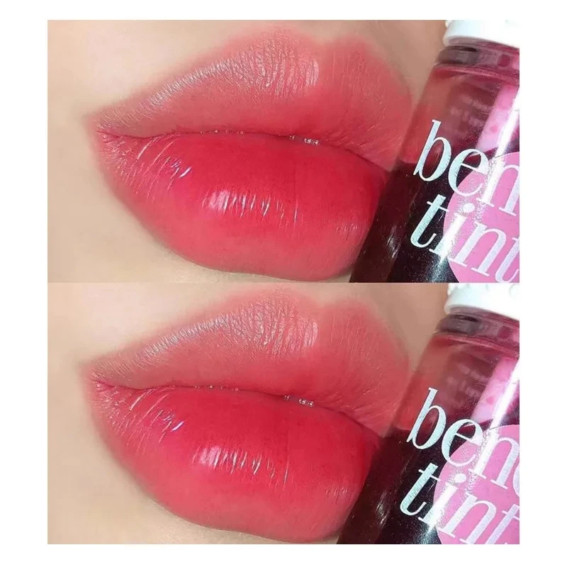 Espelho Líquido Lip Gloss, Impermeável, Dupla Utilização, Lábios Naturais, Bochechas Líquido Lip Tint, Hidratante, De Longa Duração, Sexy Red Lip Cosméticos