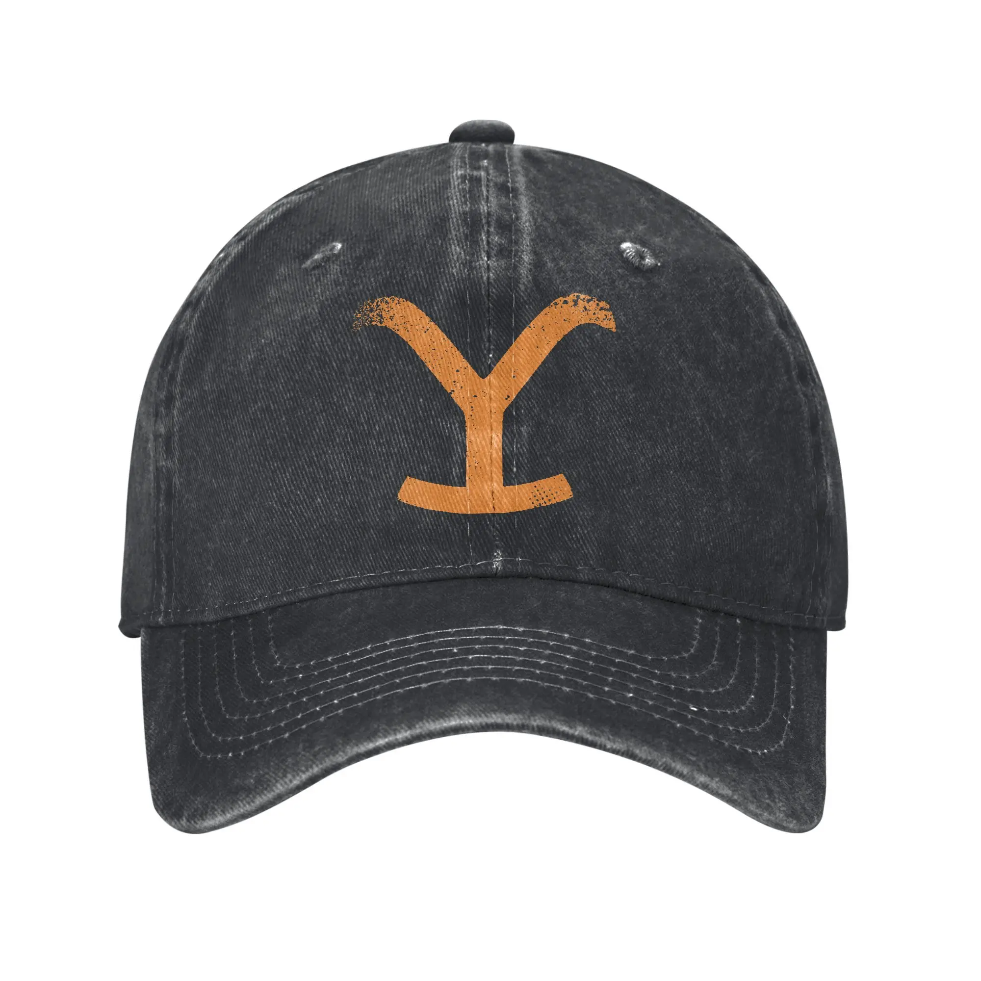 

Бейсбольные кепки Yellowstone Distressed Dutton, потертая джинсовая кепка Snapback, Ranch, золотой логотип, уличные неструктурированные кепки для бега, шляпа