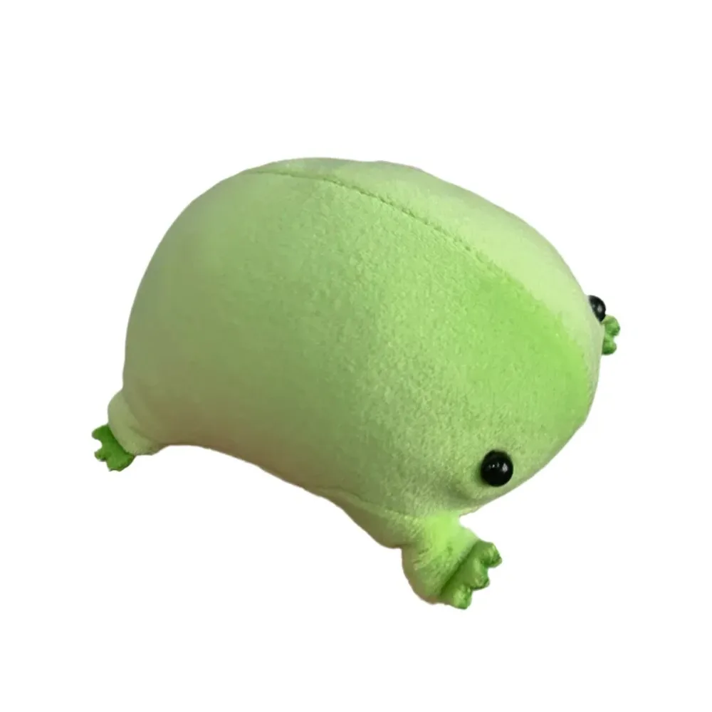Kawaii Cartoon Anime Green Frog Plush Keychain Decompress Animals Fluffy Frog Figurine Soft Frog Plushie Pendant Cute Ornaments