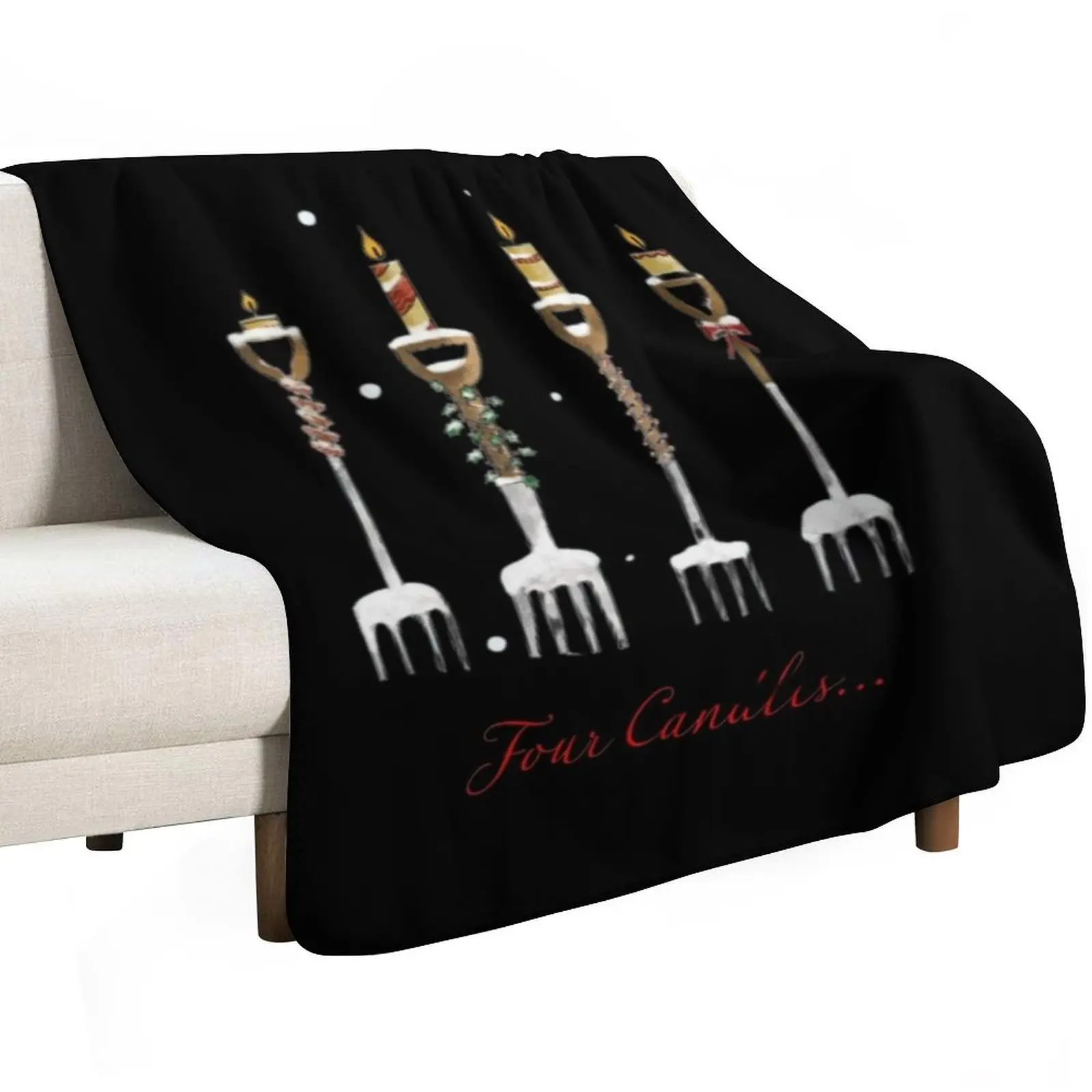 four candles fork handles Essential T-Shirt Throw Blanket Thins Luxury Designer anime Decoratives Heavy for babies Blankets