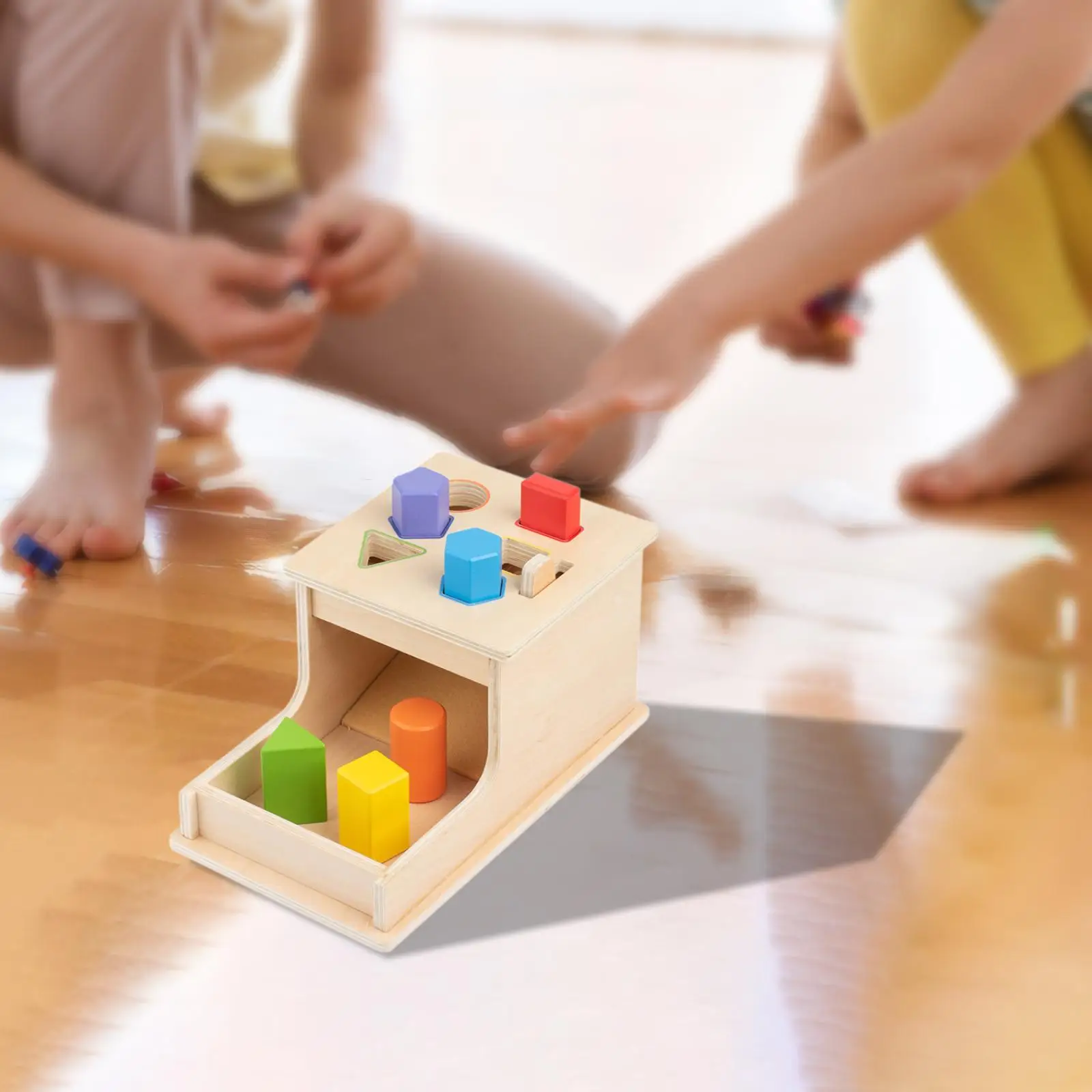 

Montessori Toy Object Permanence Box Early Educational Wooden Drop Toy Matching Box for Toddlers Preschooler Boys Girls Kids