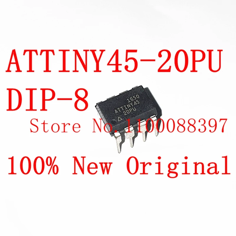 ATTINY85-unids/lote de 2 ATTINY85-20PU, ATTINY45-16PI, 85-20PU, ATTINY45, 45-20PU, DIP-8, en Stock