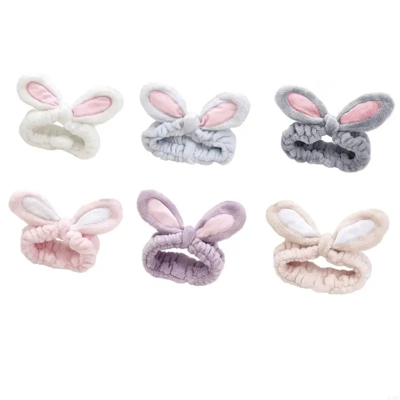 

L5YC Yoga Hairband Rabbit Hairband Bunnys Hairband Makeup Hairband Skincare Headband