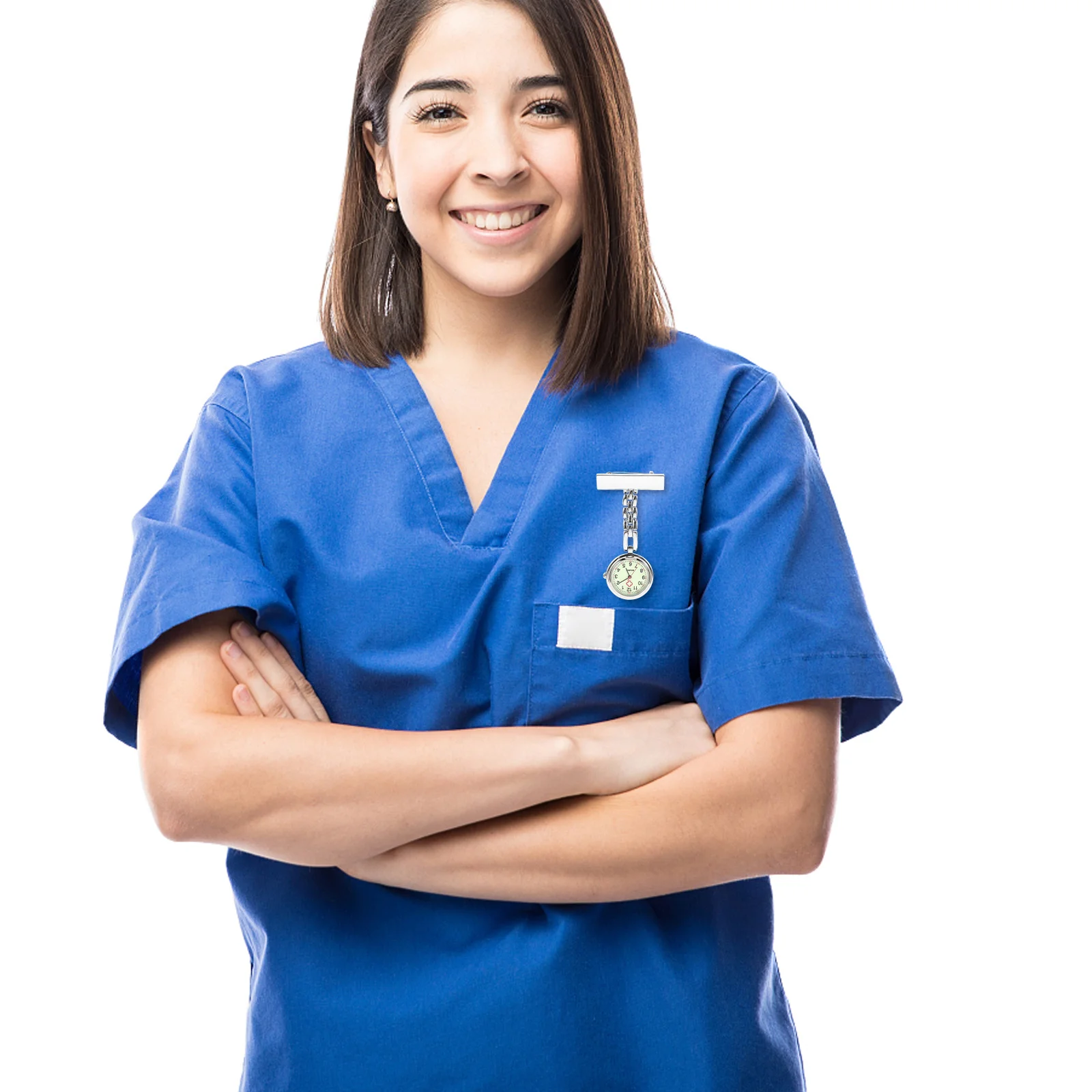 1 قطعة ساعة ممرضة التلبيب معلقة الكوارتز فوب الطبيب دبوس على الجيب الزي الطبي هدية للنساء الرجال الطلاب الممرضات أسبوع عيد ميلاد #5