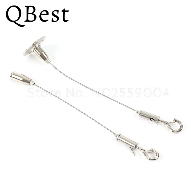 For 2mm Wire Rope Spring Hook Adjustable Hanging Clothesline Fixed Guardrail Lock Lifting Code Double Hole Telescopic