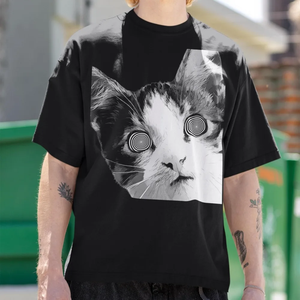 مخدر القط تي شيرت تريبي قميص القوطية Alt الملابس الظلام الجمالية موضة قميص مضحك القط قميص القط عاشق هدية #1