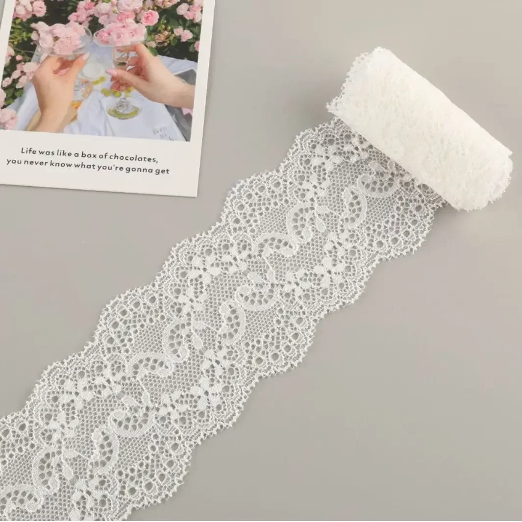 Заводской запас 6 см двухсторонняя эластичная кружевная бейка свадебная кружевная бейка вышивка ткань для одежды