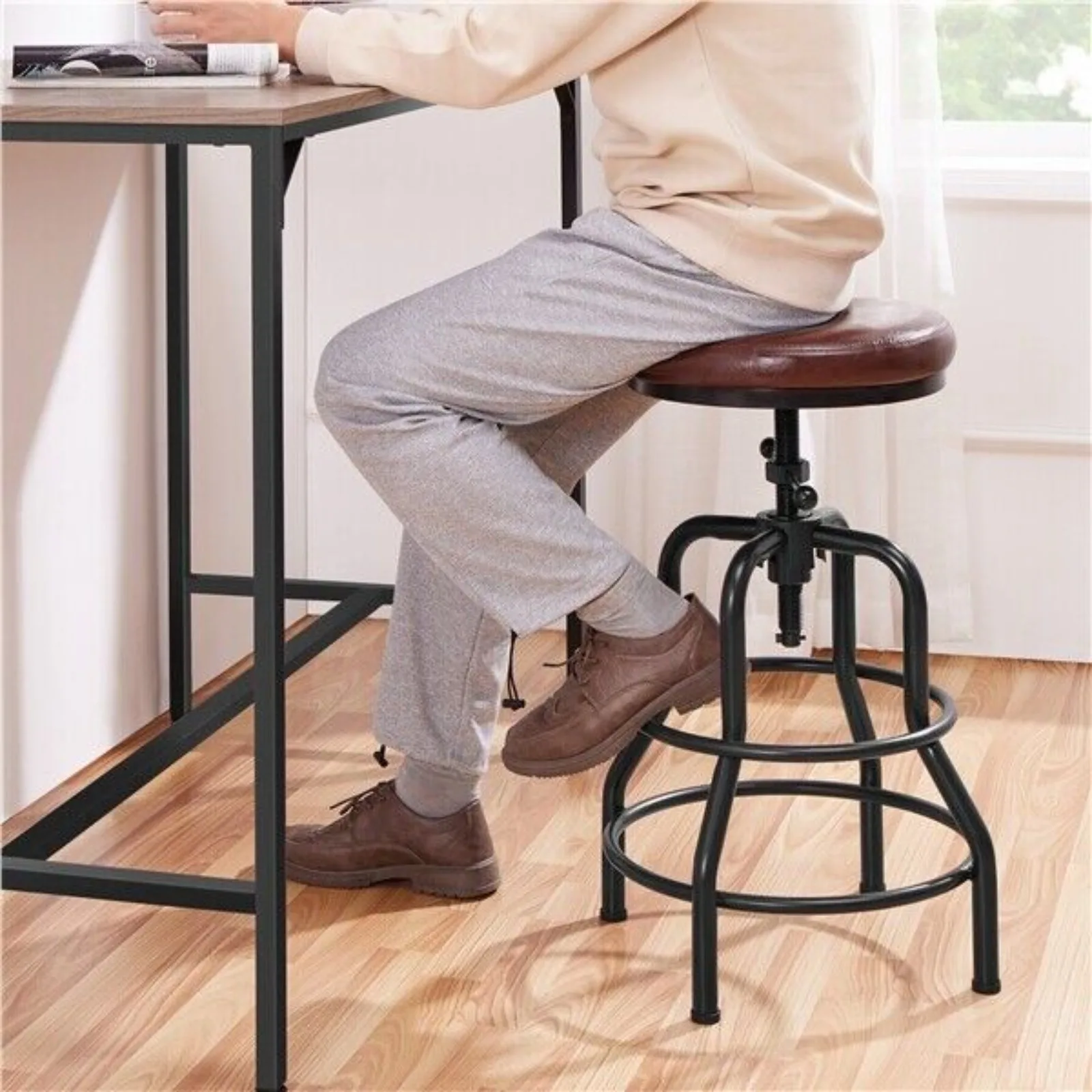 Industrial Bar Stool Rustic Swivel Bar Stool Counter-Height Stool for Kitchen United States