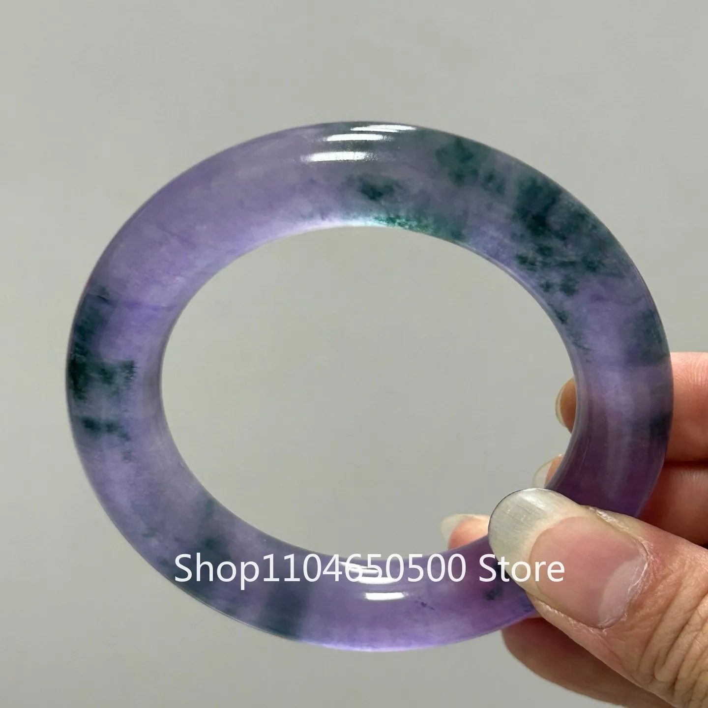 

Certified Natural ice lavender green Burmese Jade jadeite bracelets Bangle 58mm