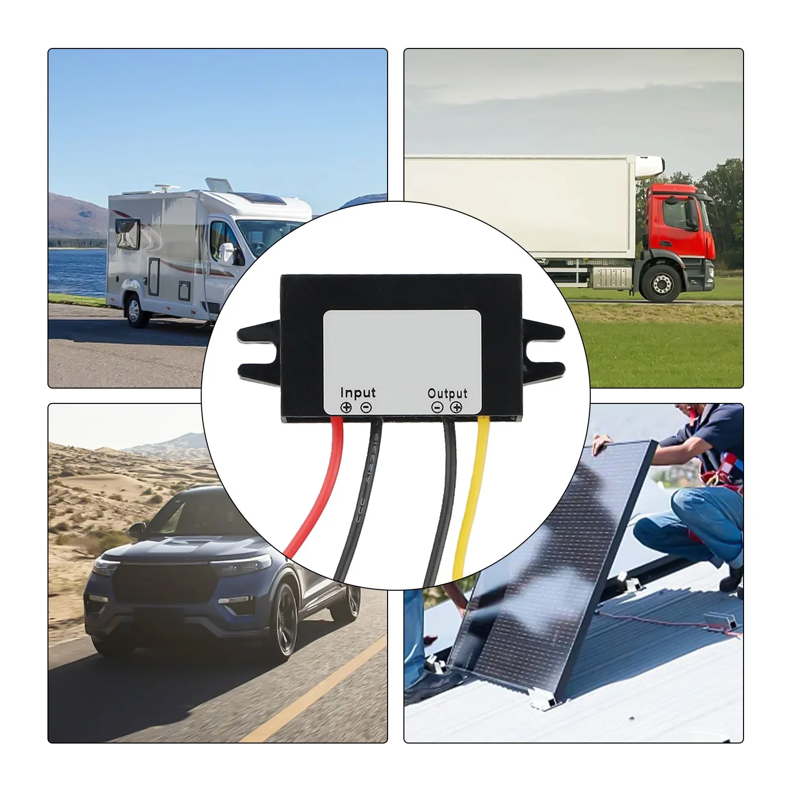 17V to 72V DC Input to 12V 1A Output 12W Step-down Converter for Scooters Trucks Golf Carts LED Power Applications