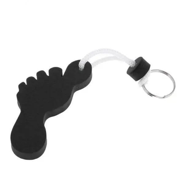 

10xFoot Shaped Foam Safety Floating Keyring for Boating Yachting Sailing Black