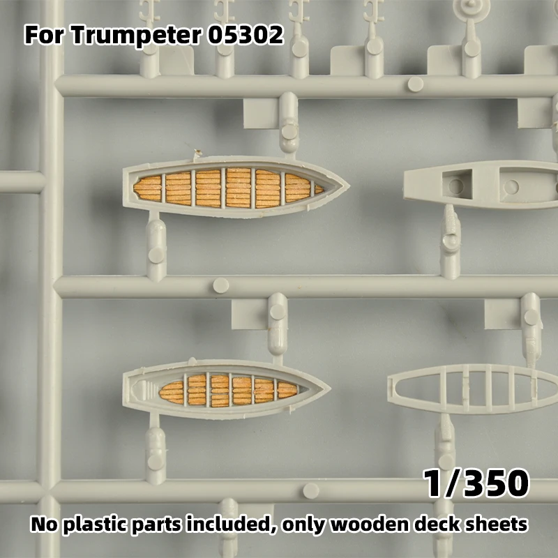 Modell-Upgrade-Teile: Lasergeschnittene Holzdeckplatte mit selbstklebender Ankerkette für TRUMPETER 03710 05302 HMS Hood 1/200 1/350 – Detail 7