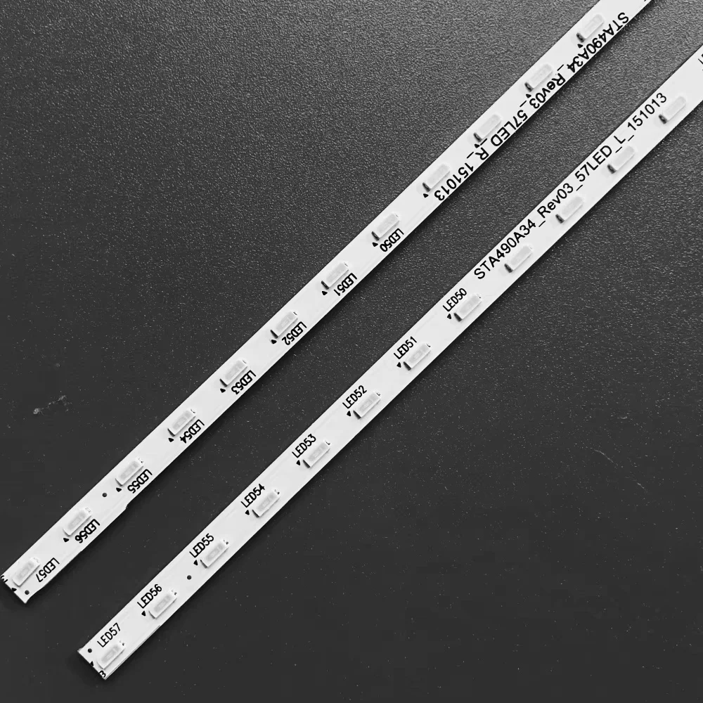 

2pcs/Kit LED backlight Strips for 49 TV STA490A34_Rev03_57LED_L_151013 ELED1051-L 73.49S02.D00-2-DX1 KDL-49W750D KDL-49WD750