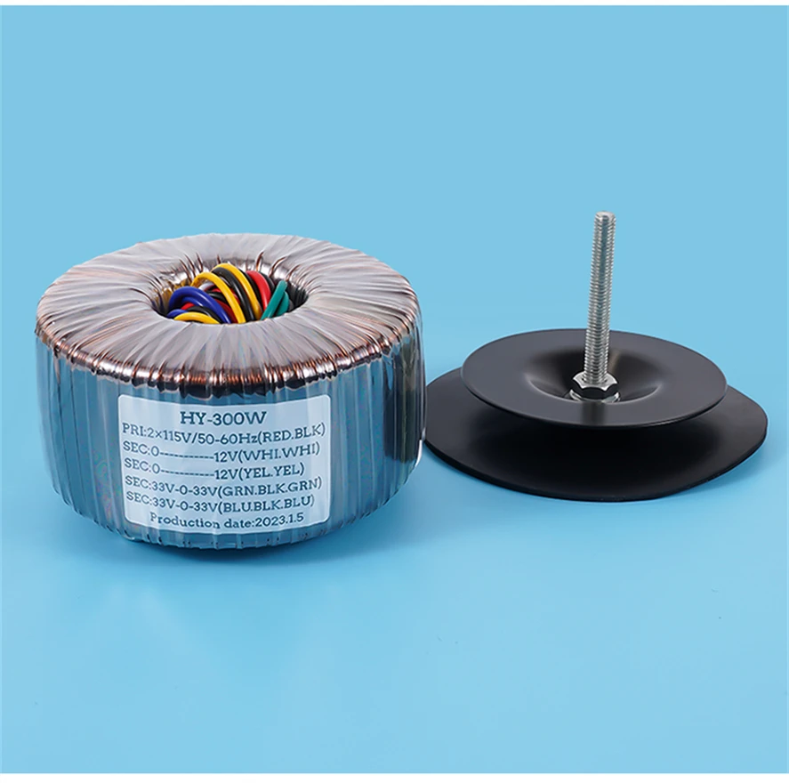 300W Pure Copper Wire Toroidal Transformer 33VX2 17VX2 14VX1, With Seamless Silicon Steel Core And Customizable Output