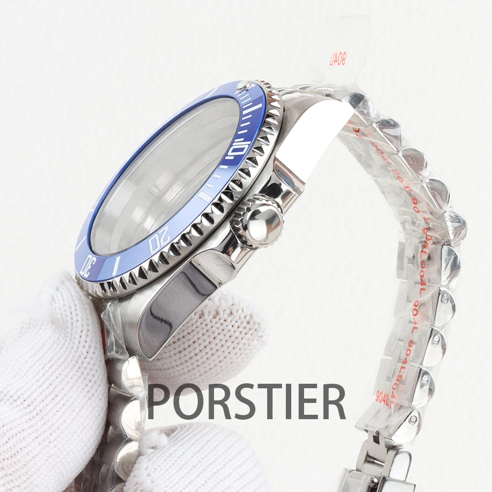 الغوص الياقوت NH35 حافظة 40 مللي متر أزرق/أخضر/أسود السيراميك الحافة صالح NH35 NH36 NH34 الفرعية ساعة حافظة اليوبيل سوار الشريحة مشبك