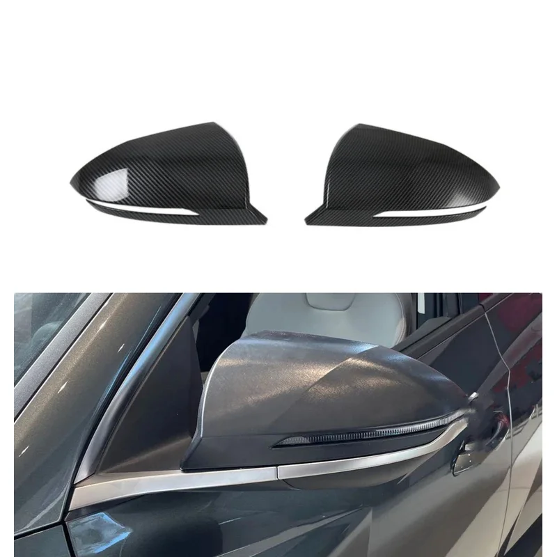 

Rearview Side Mirror Cover Fit For Hyundai Tucson NX4 2021-2023 Car Wing Cap Exterior Door Back View Case Trim Carbon Fiber Look