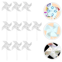 24pcs Pinwheels Paper Diy Kids Pinwheel Windmill Craft Toys Kindergarten Blank Painting Graffiti Toy Bulk Garden Wind Windmills