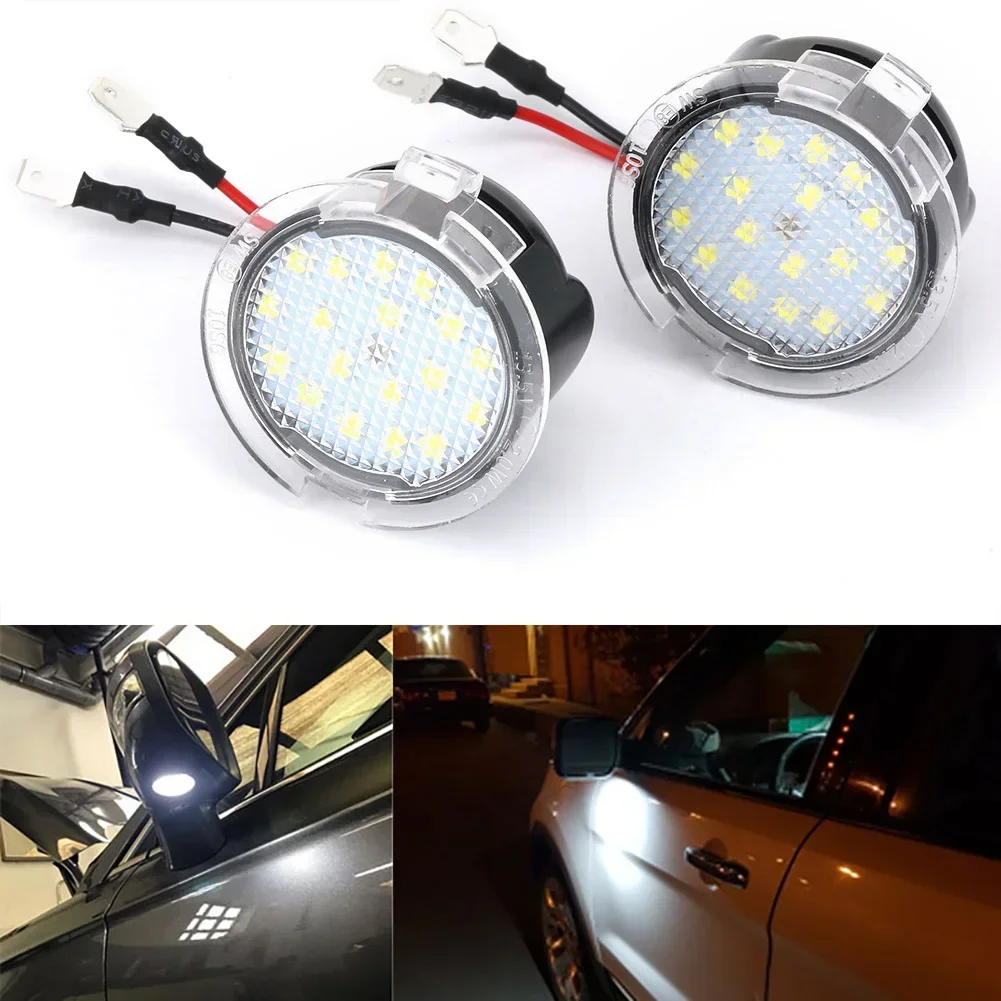 Lumière de flaque d'eau de rétroviseur latéral pour Ford, LED de voiture, bord F-150, Mondeo, MK5, ktExplorer Flex, nous a terminé Mustang Light, 2 pièces