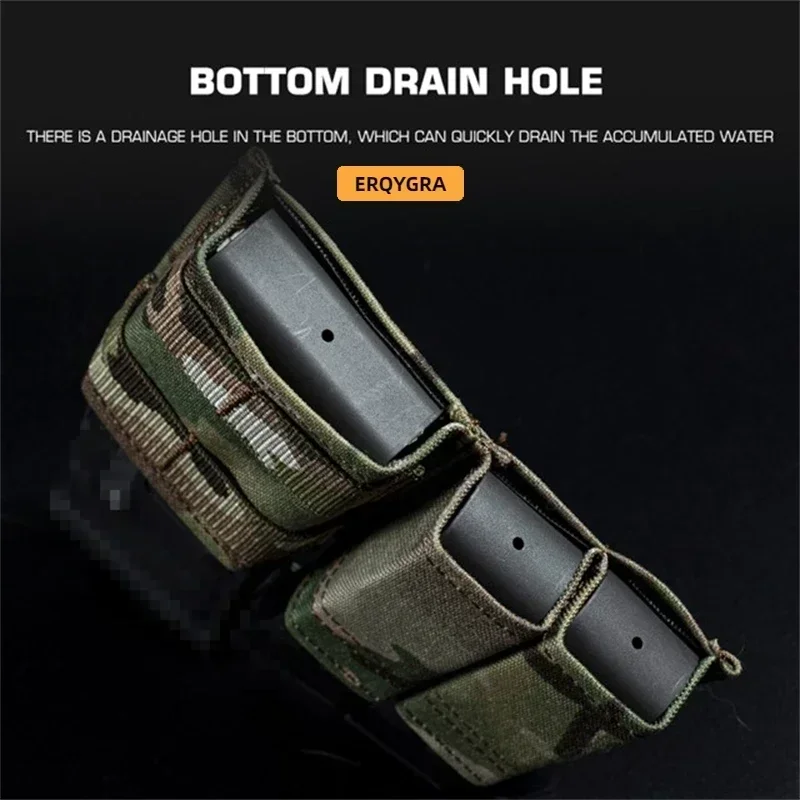 ERQYGRA Tactical FAST Dual 9mm 5.56 Camouflage Function Bag Low Mag Molle Pouches System Accessories Waist Holsters Hunting New