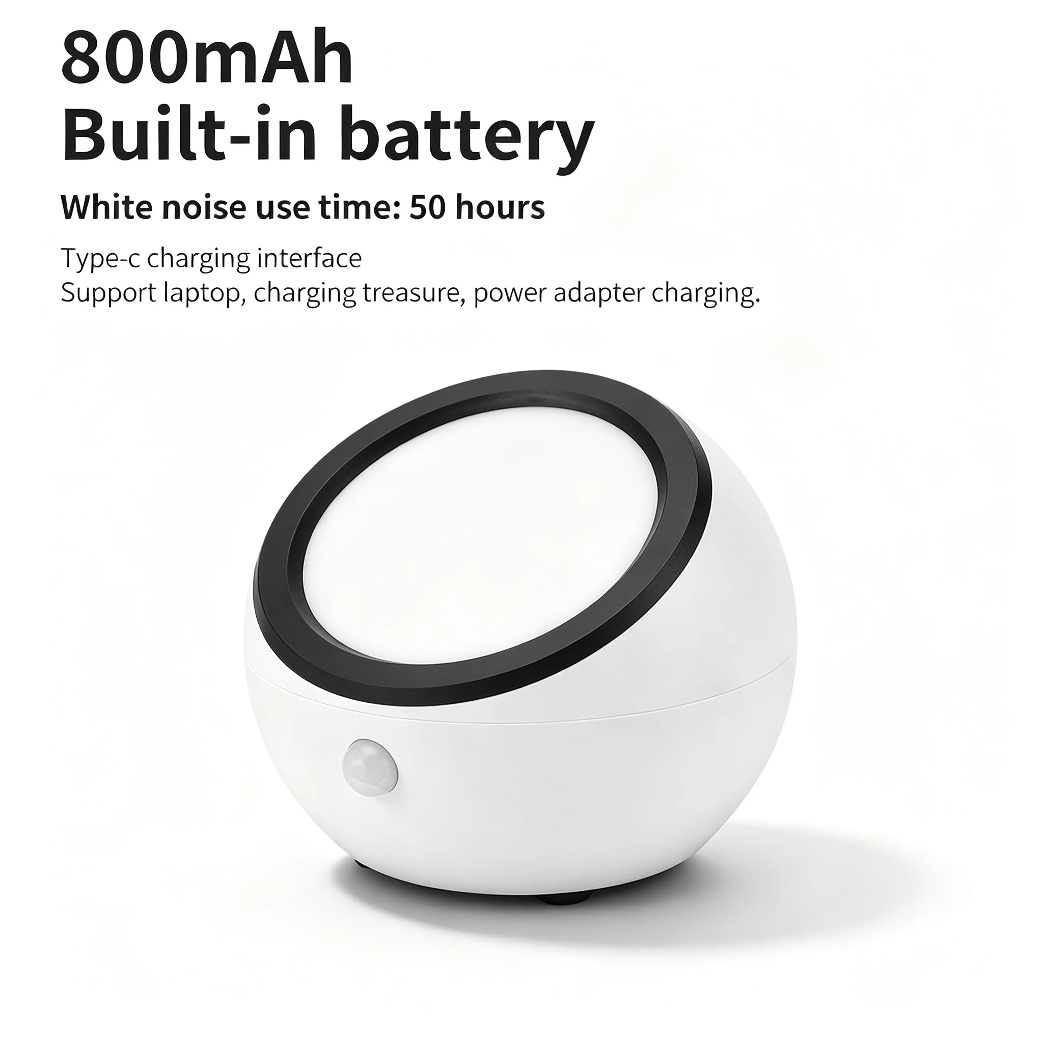 White Noise Machine Sleep - เครื่องเสียงสีขาว ABS 24 เสียง พร้อมไฟ LED