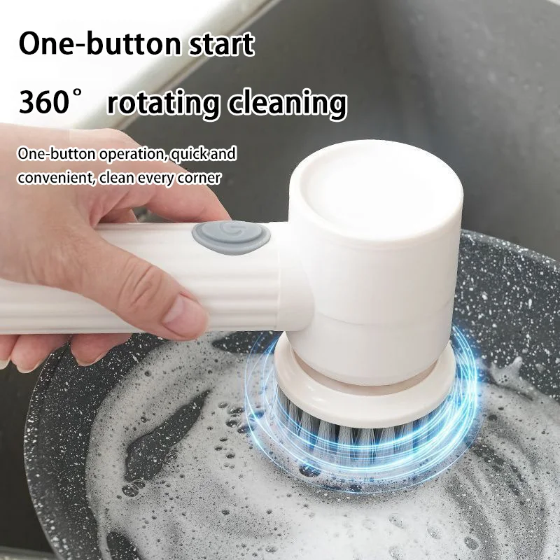 Xiaomi Multifunctional Cleaning Brush Handheld Electric Dishwashing Powerful Scrubbing Brush for Kitchen Bathroom Corner