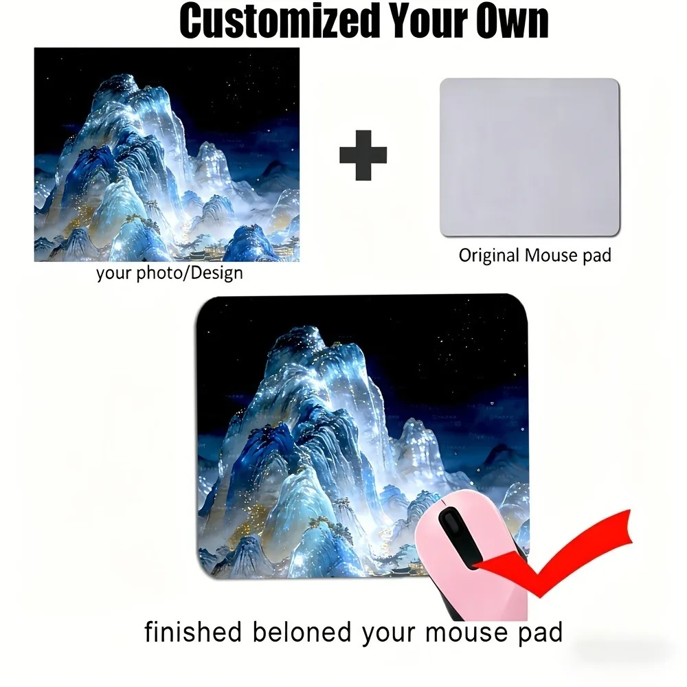 Custom Mouse Pad Personalized Pictures Text Logos Design Small Square Rubber Anti-slip Mousepad Office Game DIY Decor Desk Mats
