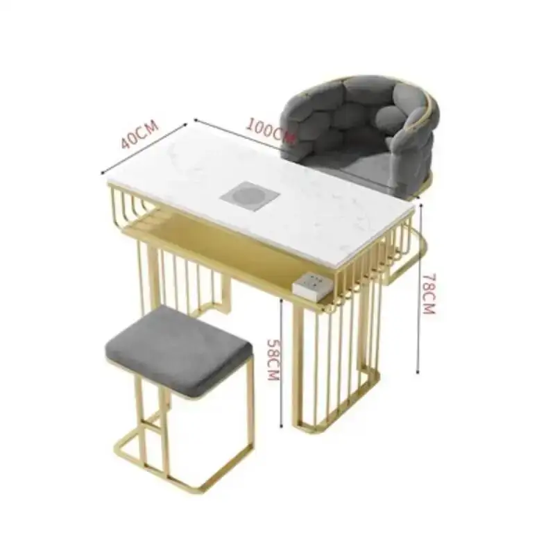 

Маникюрный стол в ретро-стиле, многофункциональный, скандинавский, современный, металлический, для салонов красоты, YX50M
