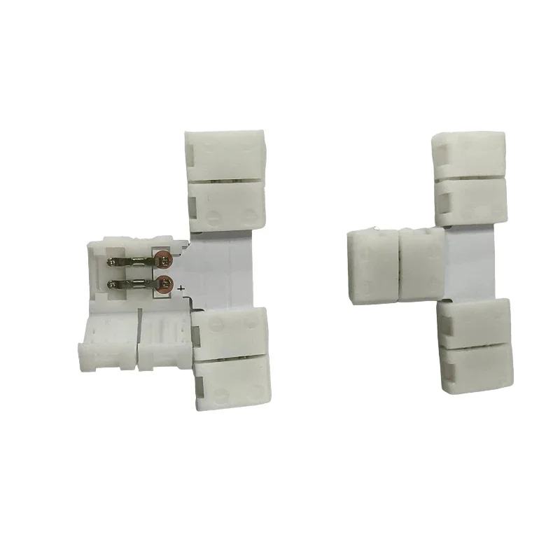 5PCS 2Pin 4Pin LED Strip Connector T / L Shape 8mm 10mm Wide Right Angle Corner Connectors Solderless for 3528 5050