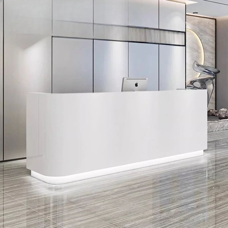 

Business Furniture Reception Desks Office Pulpit Store Beauty Reception Desks Storage Artificial Board Furniture Приемная MHJDT