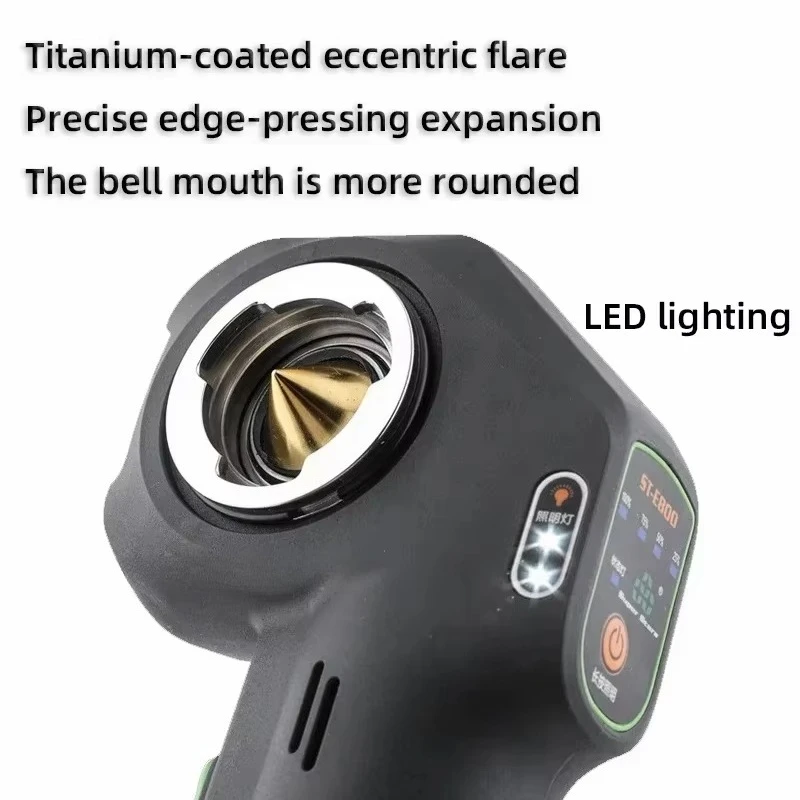 ST-E800A Electric Copper Pipe Flaring Tool Eccentric Tube Expander With Lithium Battery for Air Conditioner Copper Tube