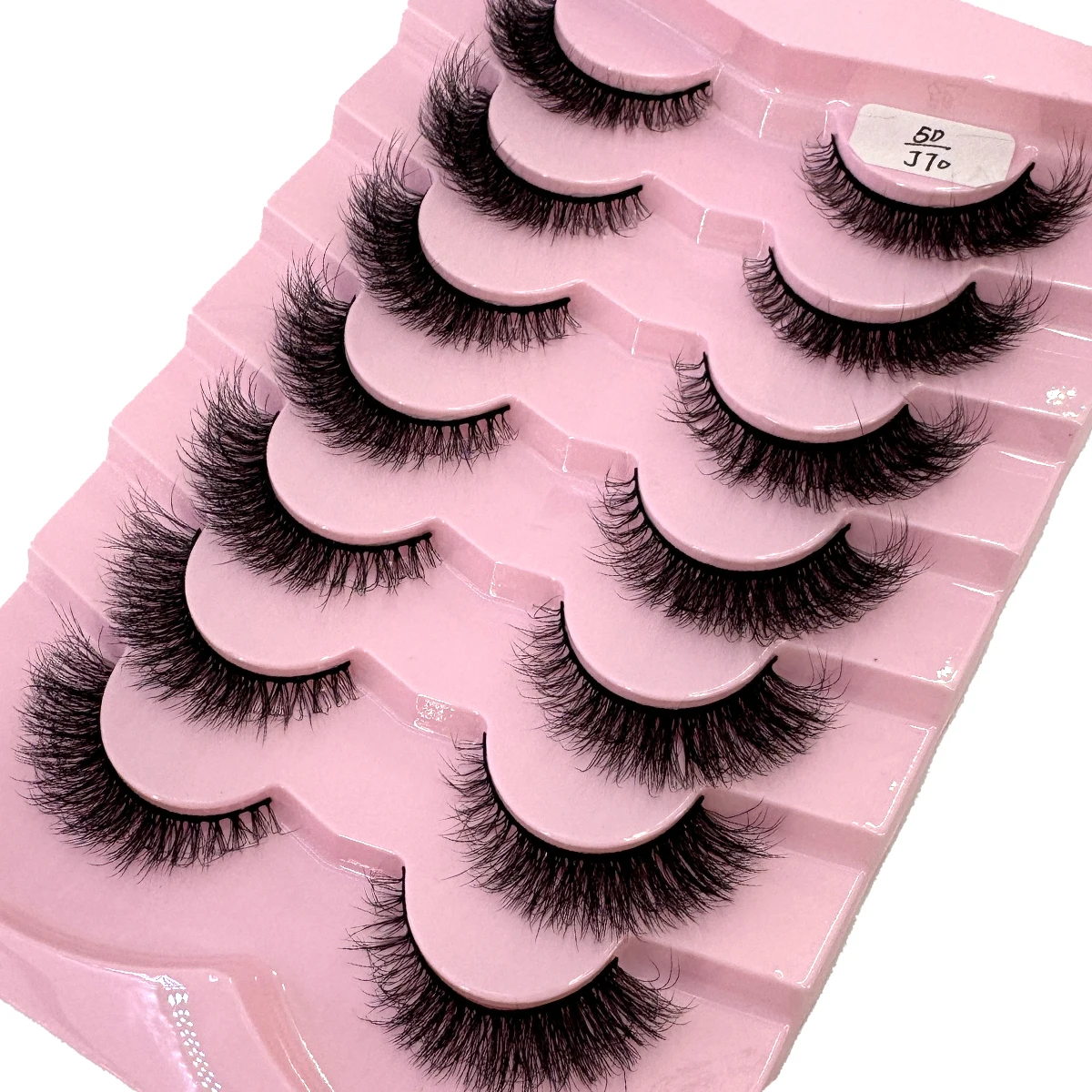 HBZGTLAD 3D Faux Natural Cat Eye Fluffy Soft Cross 7 Pairs of Comic Eyelashes Wispy Natural Eyelash Extension Eyelashes Tools