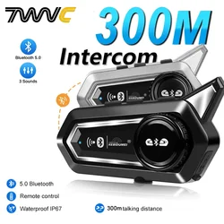 BT31 Motorcycle Intercom Helmet Headset 300m Wireless Communicator Interphone Waterproof Bluetooth Earphone Handsfree Call