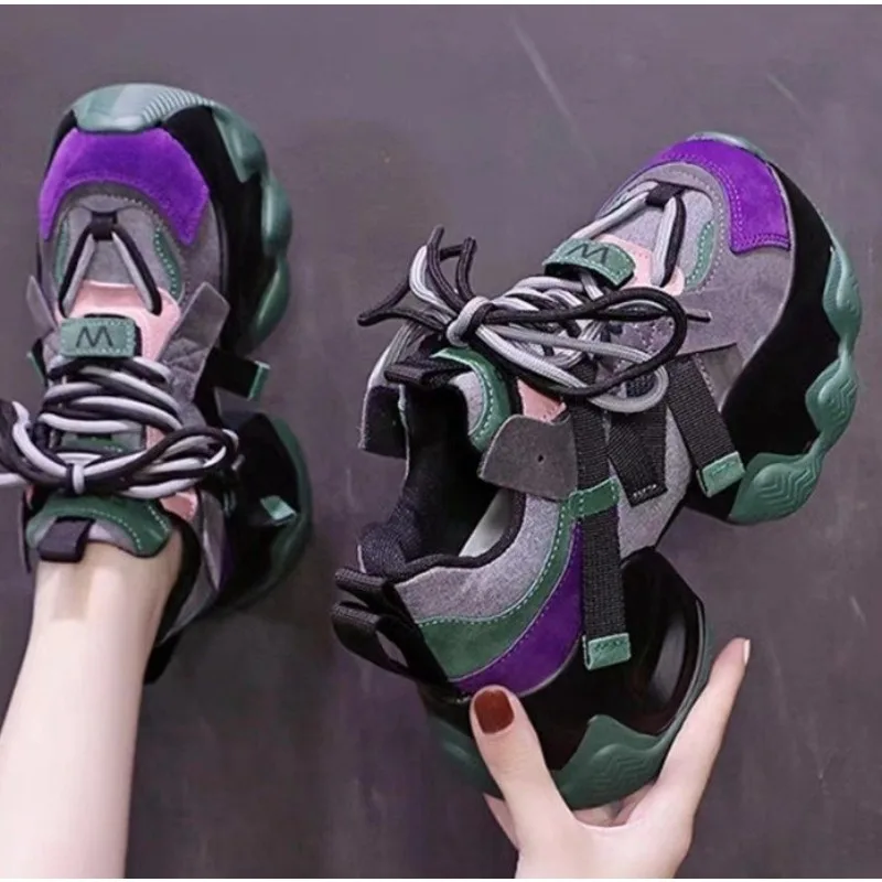 

New Women's Sneakers New Breathable High Platform Shoes Woman Ladies Vulcanize Casual Chunky Sneakers Zapatillas Mujer