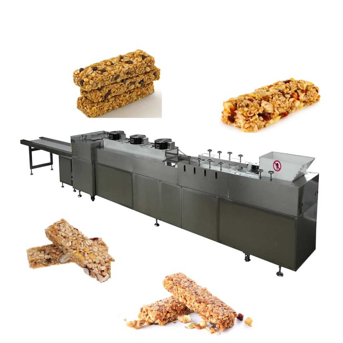 Línea de Procesamiento Automática de Barras Energéticas, Máquina para Hacer Barras de Cereal para Desayuno, Granola, Barras de Granos Energéticos, Máquina para Hacer Barras de Sésamo