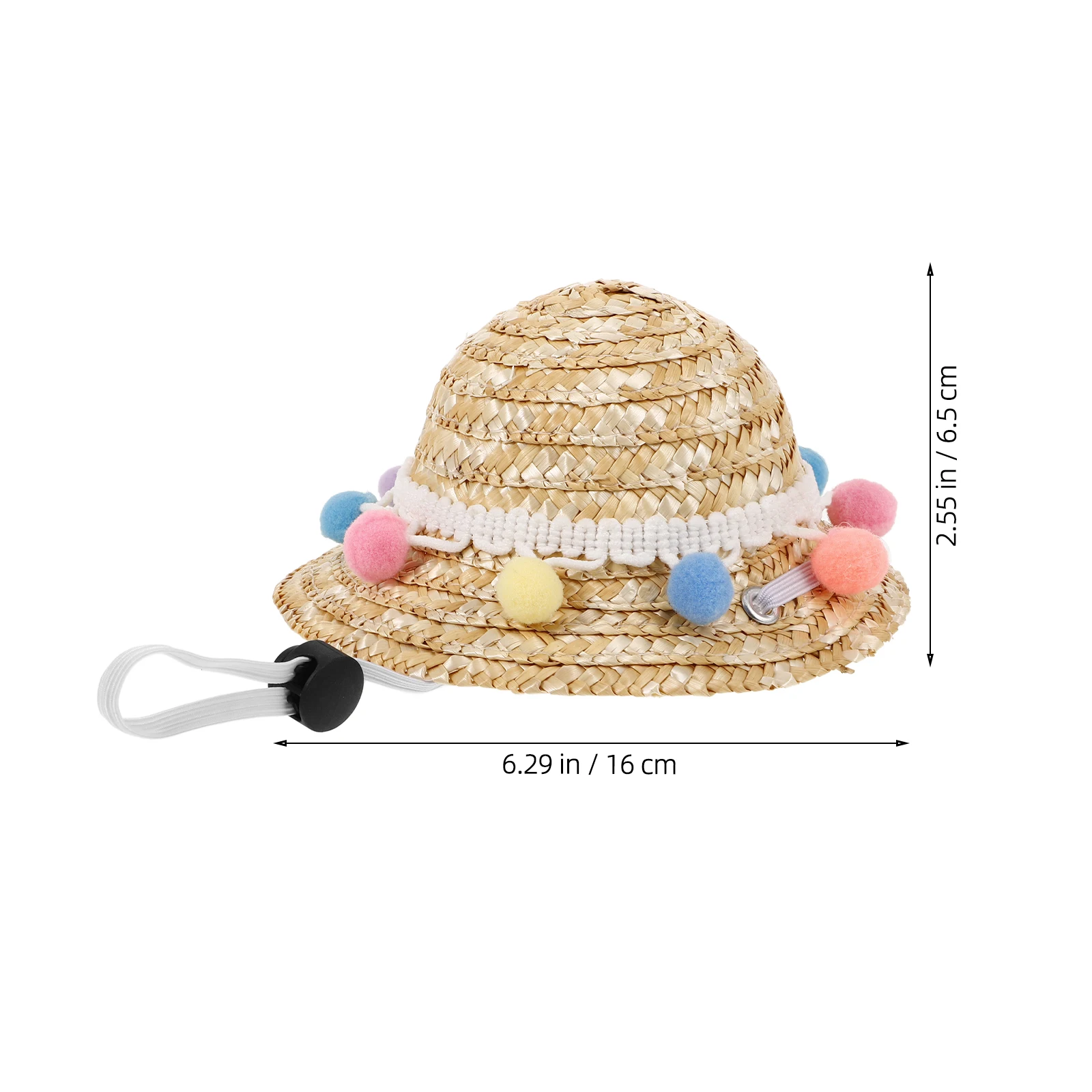 

Cat Puppy Costume Straw Pet Hat Party Photo Prop Light Weight Dog Woven Hat Summer Decorative Accessories Holiday Gift