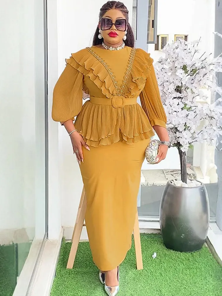 

African Dresses For Women Elegant Wedding Muslim Fashion Abayas Dashiki Robe Kaftan Long Maxi Dress Turkish Africa 2025 New