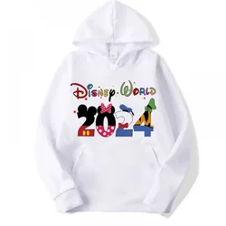 Fashion Trend Disneyland Travel Hoodie 2024 Disney Cute Casual Family Clothing Autumn Winter Women's Casual Vintage Sweatshirt