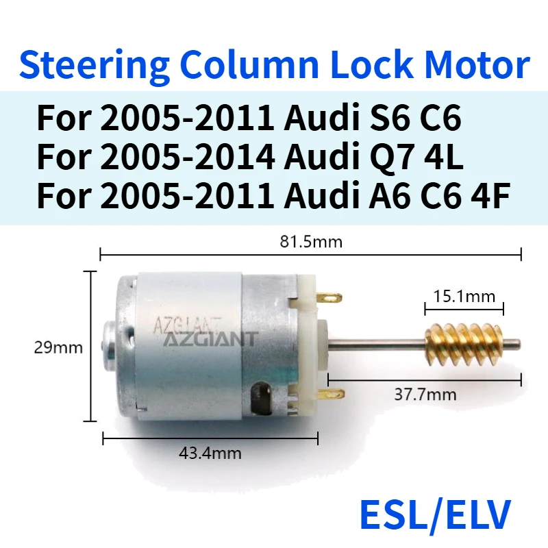 RS-385 For Audi S6 C6 Q7 4L A6 C6 4F Car Power ESL/ELV Electric Steering Wheel Cloumn Lock 12V Repair EPS Motor Repairsteering