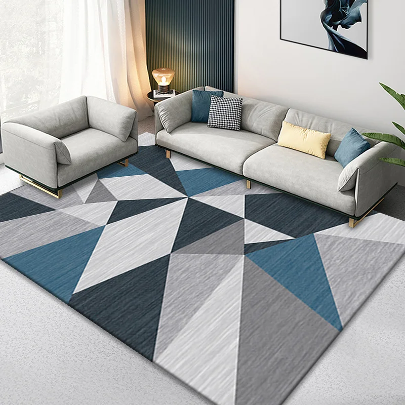 Alfombra nórdica antideslizante para sala de estar, tapete de área grande para mesa de centro de ocio, decoración de habitación, dormitorio,