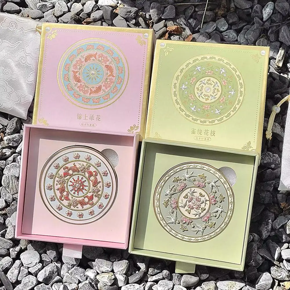 Ręcznie Robione Metalowe Lusterko do Makijażu Składane Kreatywne Lusterko Kosmetyczne Przenośne Wykwintne Lusterko Ręczne dla Kobiet