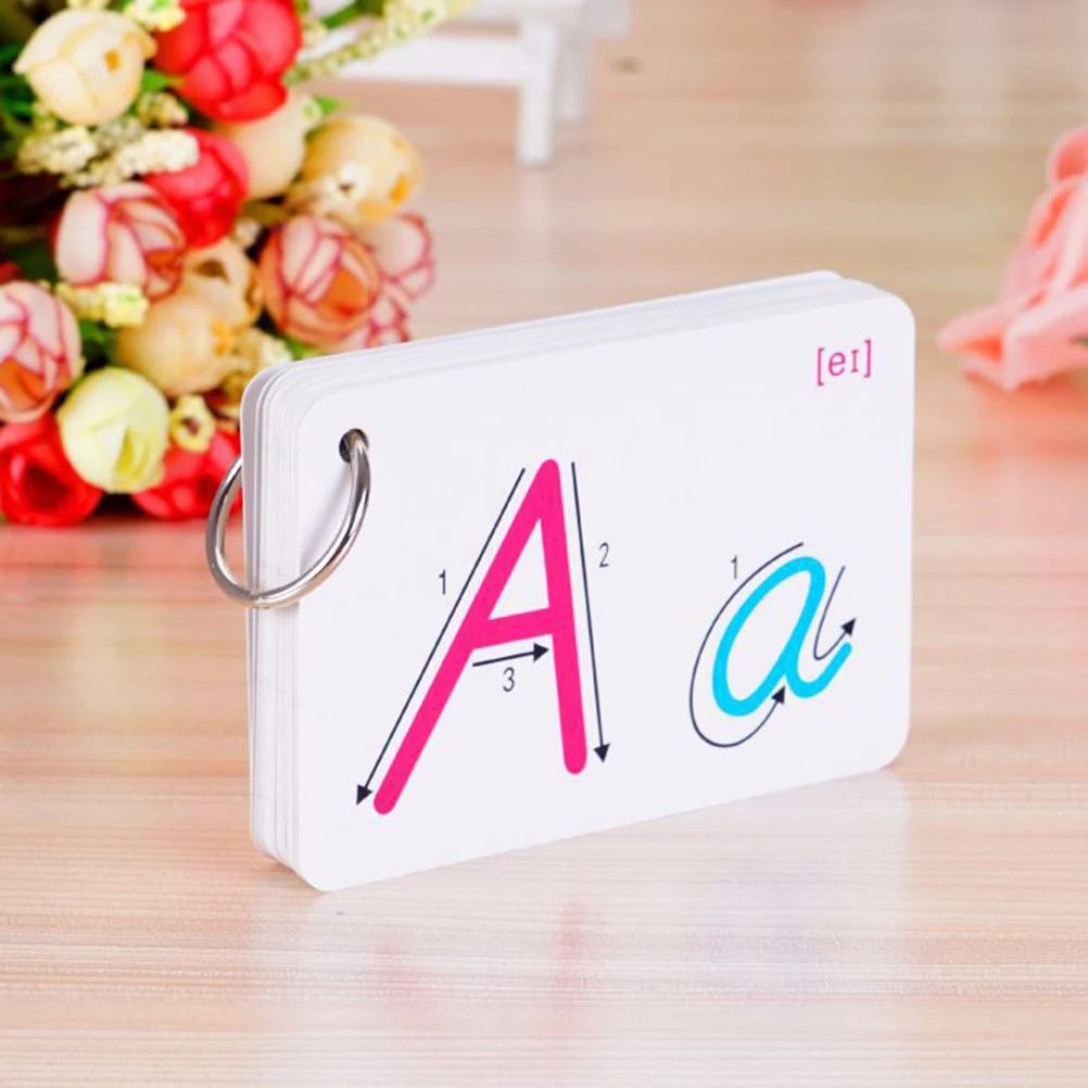 

2 Sets 26 Letter English Cards Colorful Double-Sided Kids Learning Educational For Vocabulary Building Abc Spelling Practice