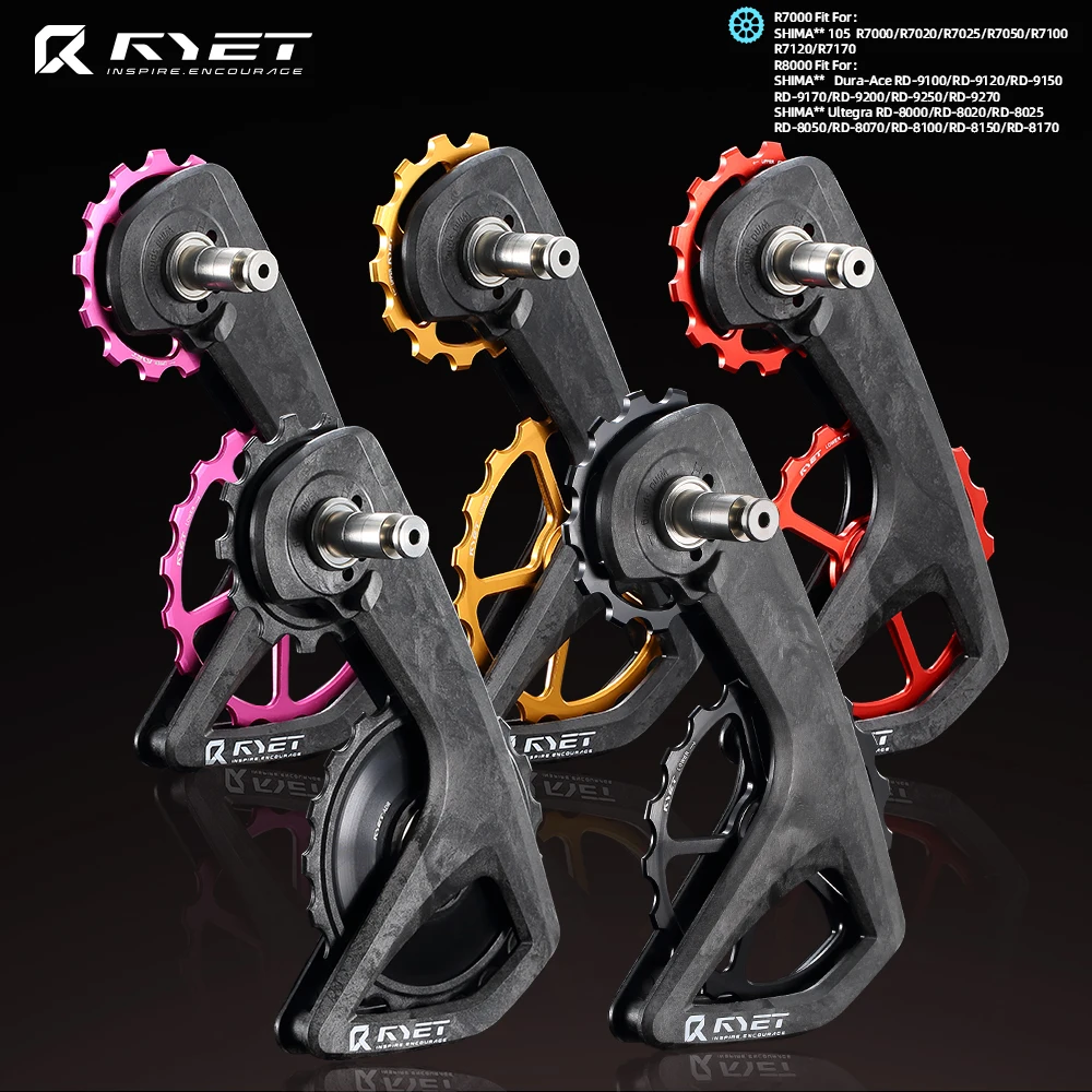 RYET RS Full Ceramic Oversized Derailleur Pulley Wheel 13T-19T Pulley Wheel Fit For Shiman R7000 R8000 R8100 R9100 R9250 Part