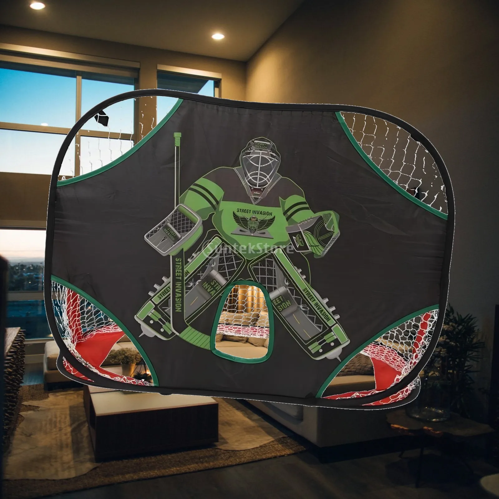 Outdoor Hockey Goal Target Quick Assembly Steel Frame for Kids Adults Lacrosse Football Practice